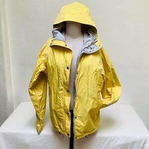 NORTH FACE JACKET GORE TEX RAIN/ SNOW JACKET HOODIE YELLOW SILVER